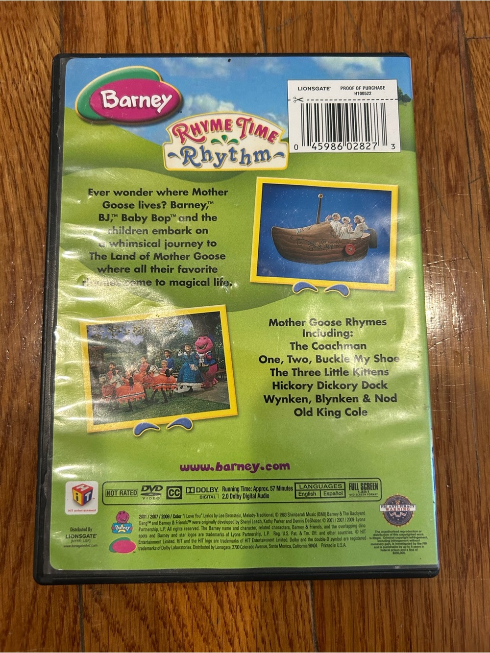 Barney Rhyme Time Rhythm DVD Mother Goose Nursery Rhymes Childrens Kids Movie - Picture 5 of 7